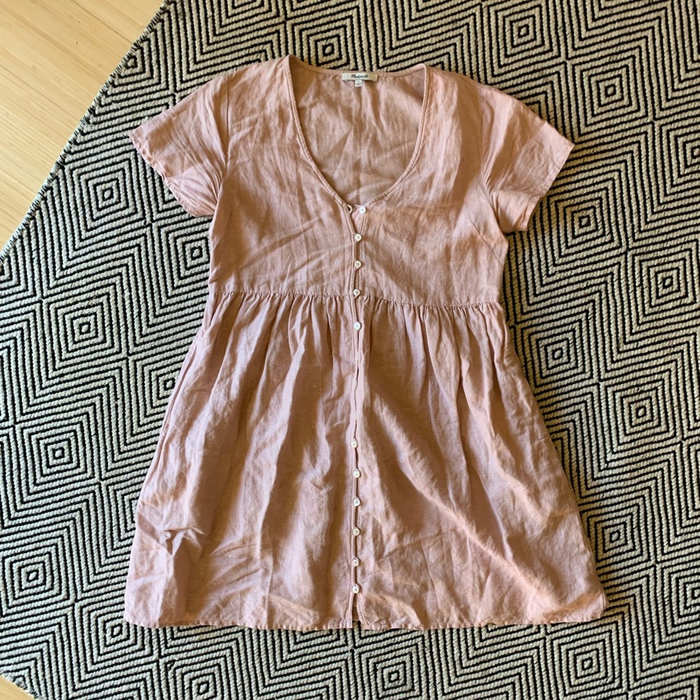 Madewell linen dress shirt with pockets